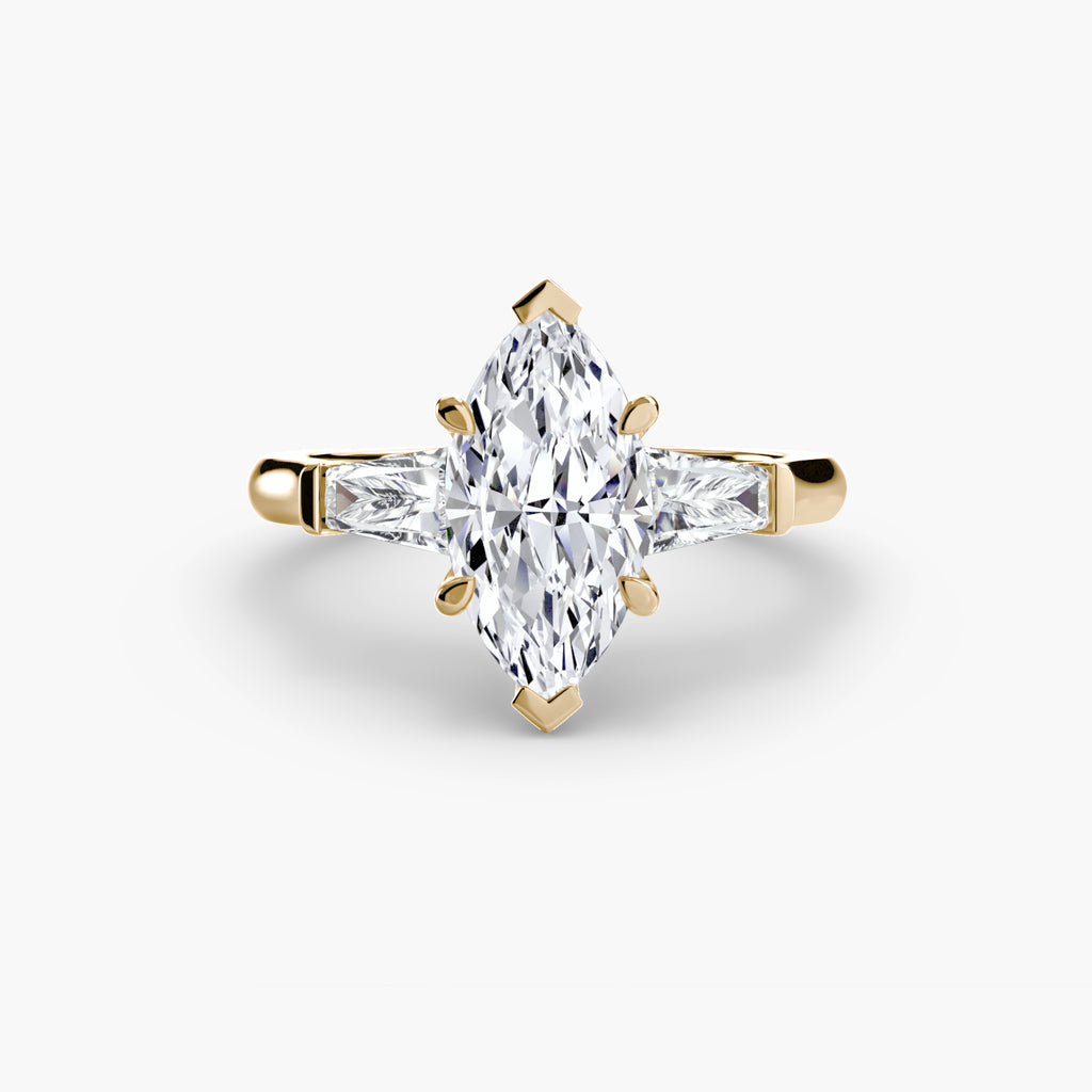 Three-Stone Ring (Baguette Side Stones)