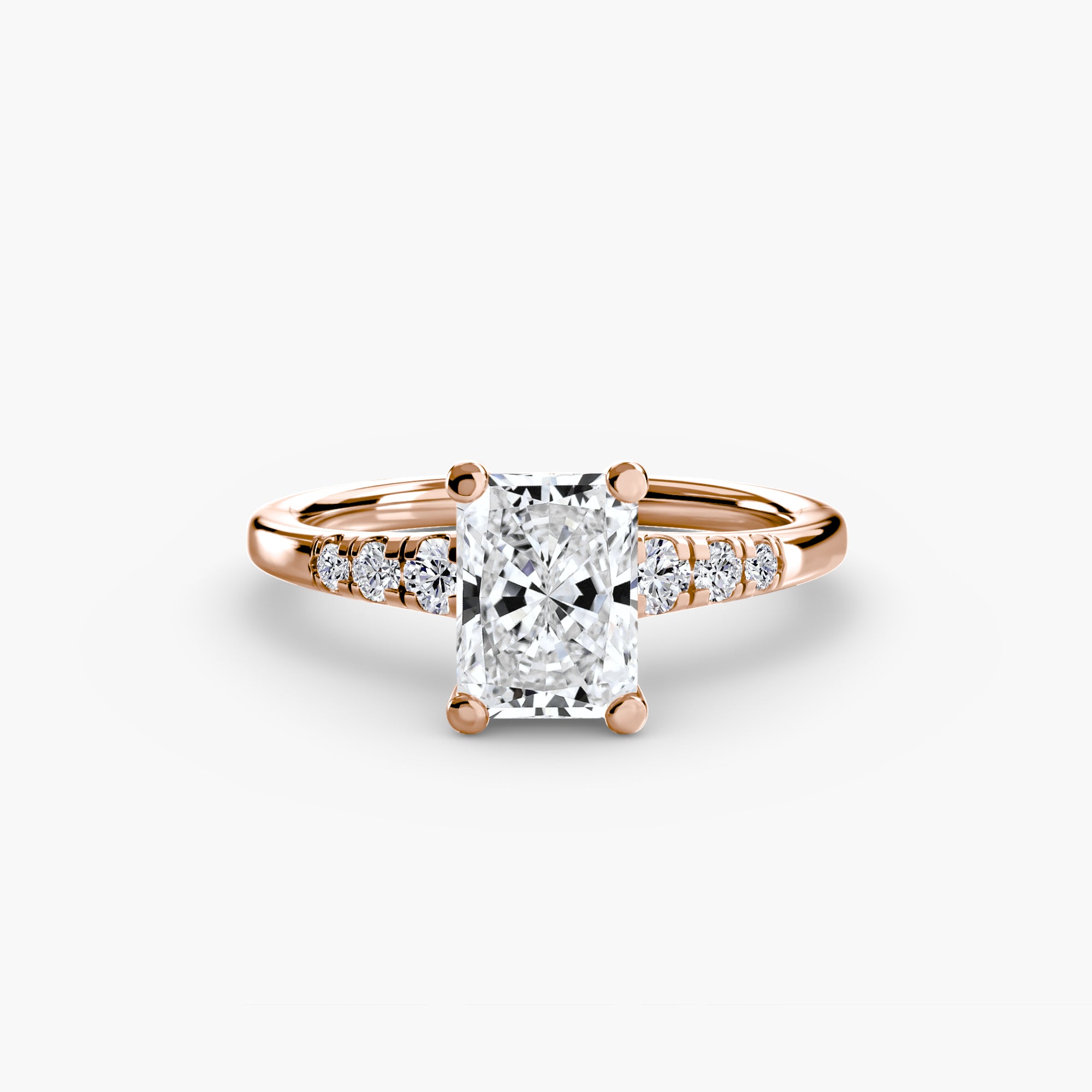 Solitaire with Shoulder Accents
