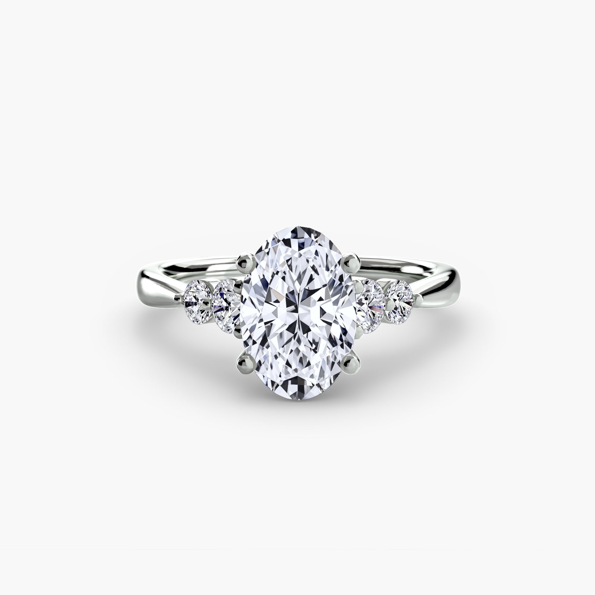 Solitaire with Shoulder Accents 2