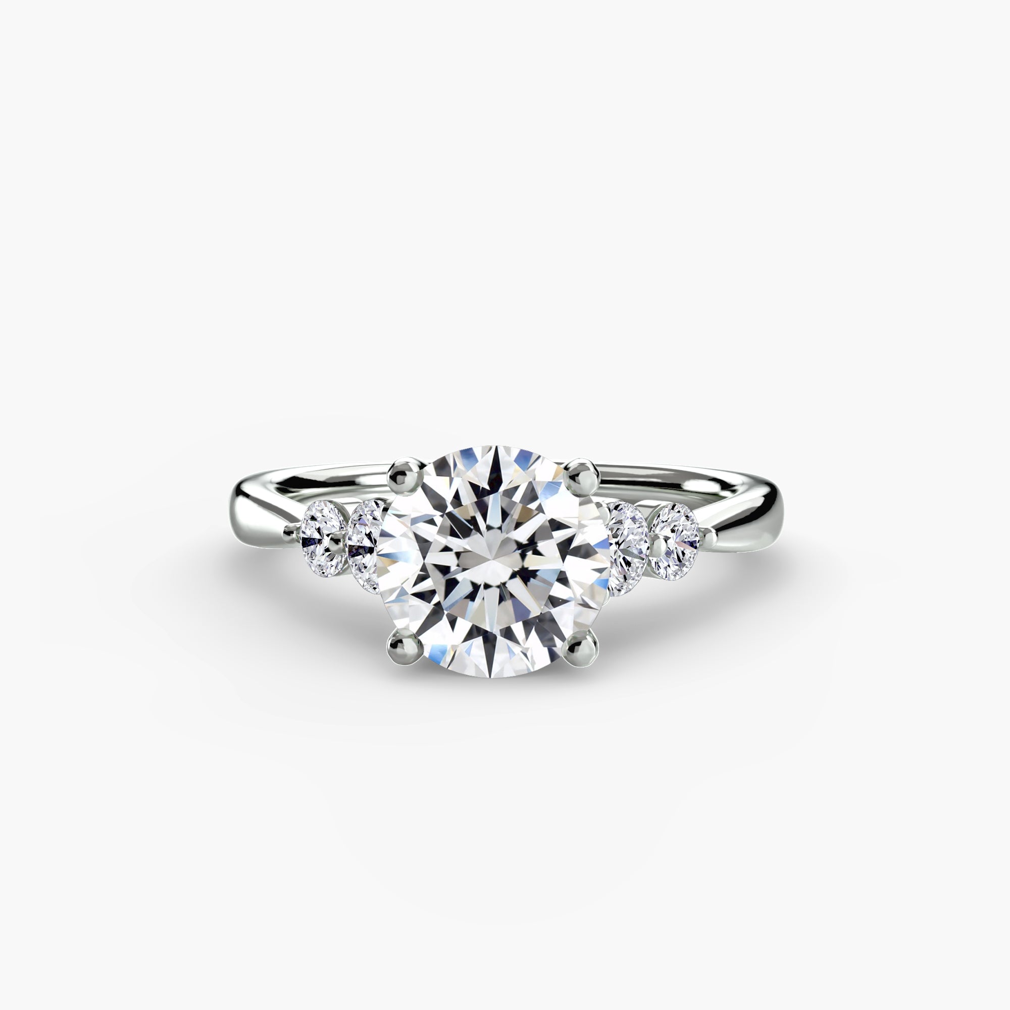 Solitaire with Shoulder Accents 2
