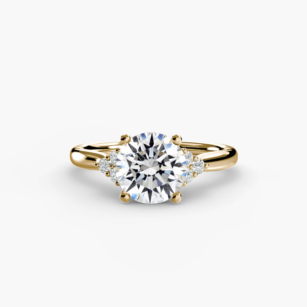 Solitaire with Cluster Shoulders