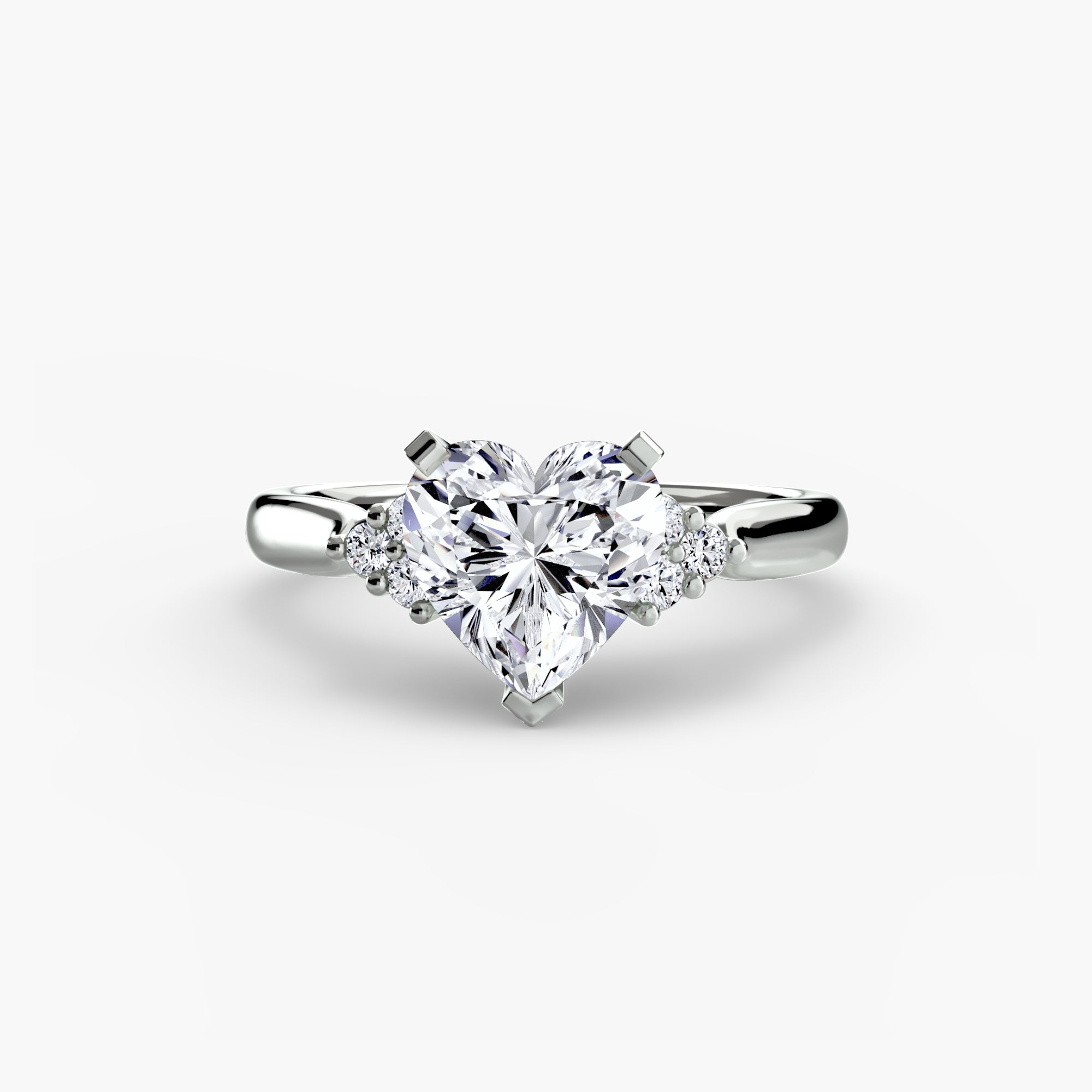 Solitaire with Cluster Shoulders 2