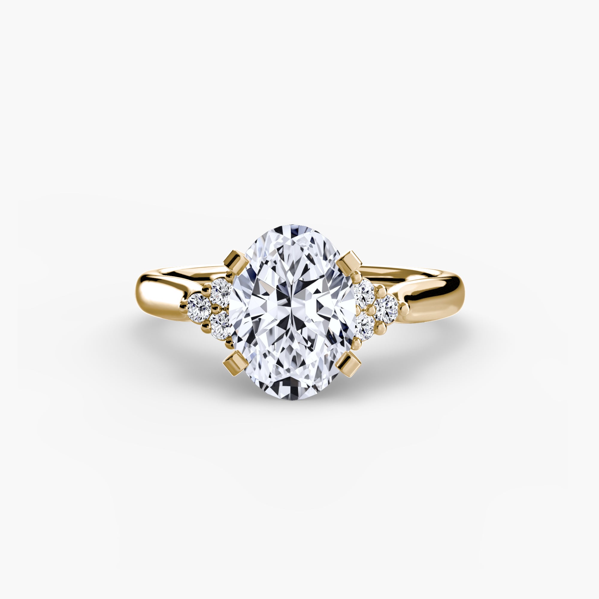 Solitaire with Cluster Shoulders 2
