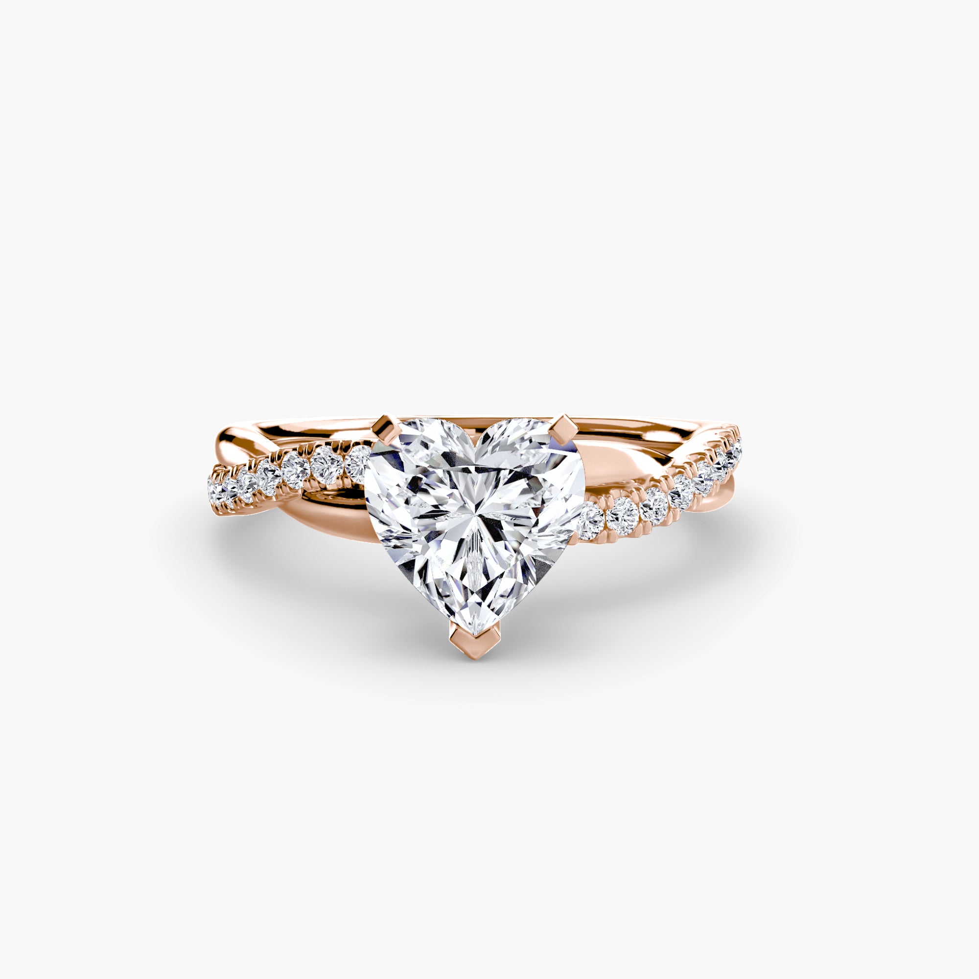 The Emerald Twist Pavé Ring