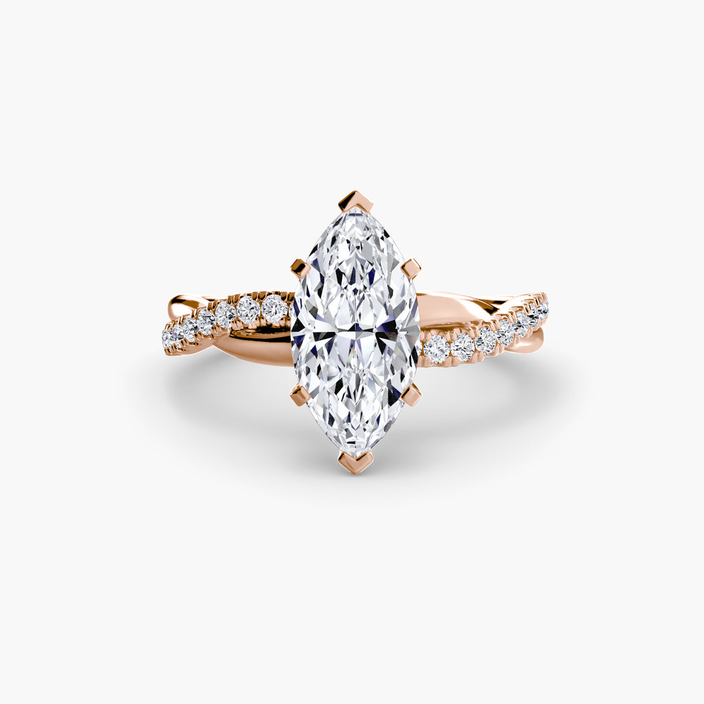 The Emerald Twist Pavé Ring